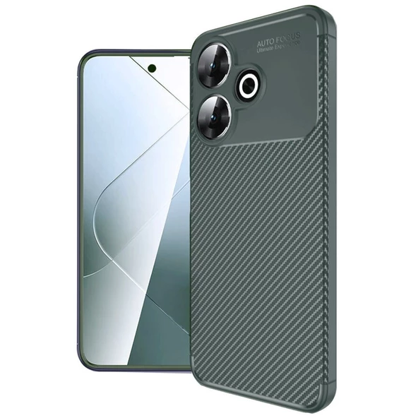 Oppo A3 2024 Kılıf Karbon Silikon Case Kapak - 2