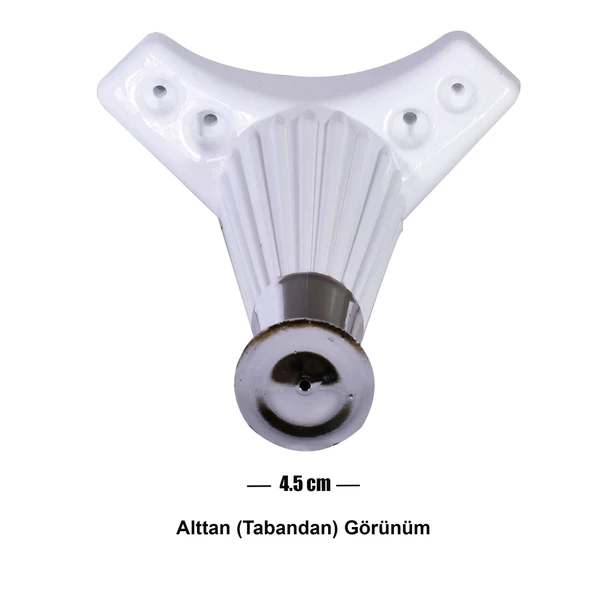 Mobilya Kanepe Masa Sehpa Ayağı Baza Ayak Beyaz 15 Cm (4 ADET) - Masa Ayakları - Tek Ebat - 5
