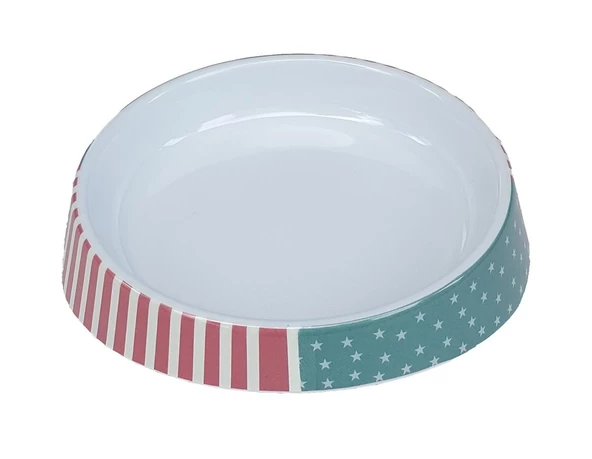 Bobo Kedi Köpek Melamin Mama ve Su Kabı BO-3150A5 230 ML Yeşil-Beyaz - 2