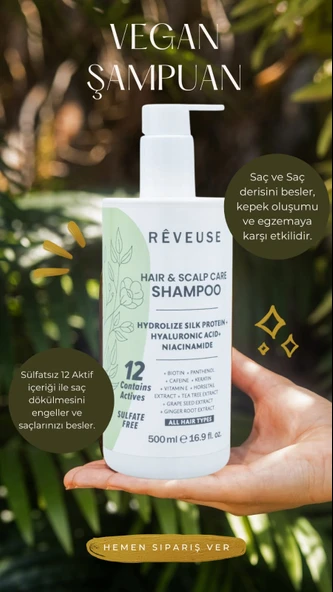 Kolajen Keratin Saç Dökülmesine Karşı Hızlı Saç Uzatan Dolgunlaştırıcı Besleyici Şampuan 500ml - 3