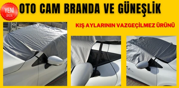 ÖN CAM BRANDASI 4 MEVSİM KULLANILIR MİFLONLU CAM KORUMA BRANDASI - 2
