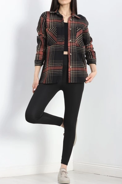 Çift Cep Oduncu Gömlek Siyahbej - 20905.1874. - Resim 4