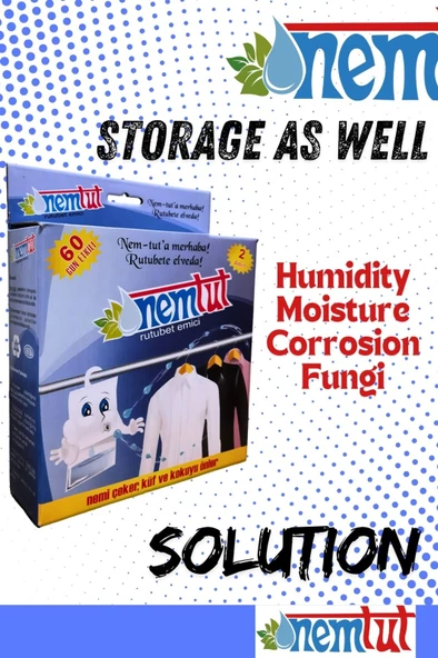 Dehumidifier Moisture Absorber Odor Remover Mold And Corrosion Preventive 1 Box 2 Packages 1 Kg - Resim 3