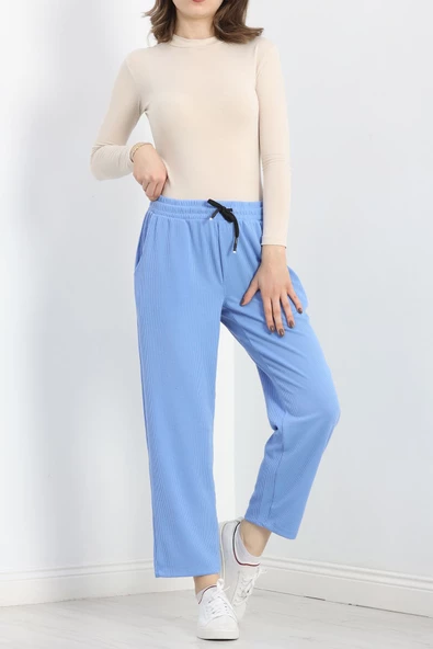 Örme Kumaş Pantolon Mavi - 30008.1874. - Resim 4