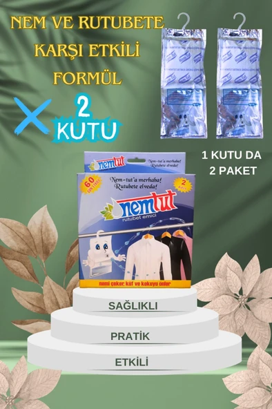 Nem Tutucu Giderici Rutubet Emici Kötü Koku Giderici Küf Ve Korozyon Önleyici 2 Kutu 4 Paket 2 Kg