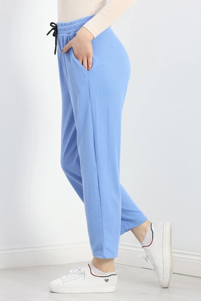 Örme Kumaş Pantolon Mavi - 30008.1874. - Resim 3