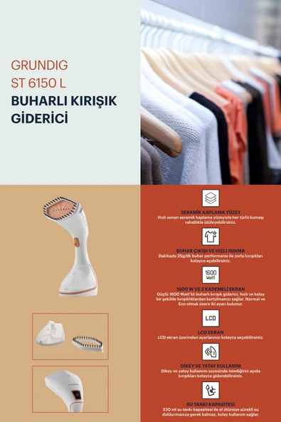 ST 6150 L Dikey Kırışıklık Giderici Ütü - 3