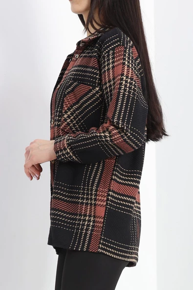 Çift Cep Oduncu Gömlek Siyahbej - 20905.1874. - Resim 3