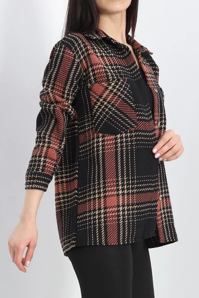 Çift Cep Oduncu Gömlek Siyahbej - 20905.1874. - Resim 5