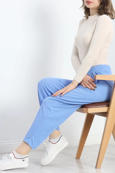 Örme Kumaş Pantolon Mavi - 30008.1874. - Resim 2