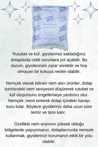 Nem Rutubet Korozyon Buhar Terleme Çekici Alıcı Tutucu Giderici Önleyici (2 PAKET) 500 gr - Resim 5