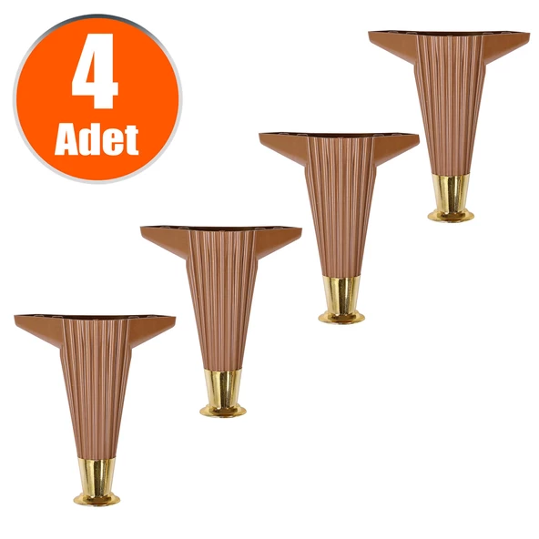 Mobilya Kanepe Masa Sehpa Ayağı Baza Ayakları Kahverengi 15 Cm (4 ADET)