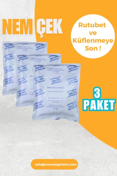 Nem Rutubet Korozyon Buhar Terleme Çekici Alıcı Tutucu Giderici Önleyici (3 PAKET) 750 gr