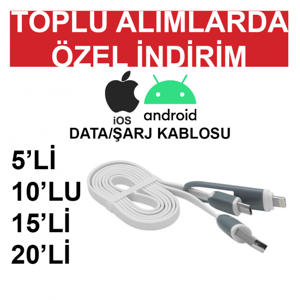 Frisby FA-7520iPMU USB 2.0 iOS+Android Data/Şarj Kablo
