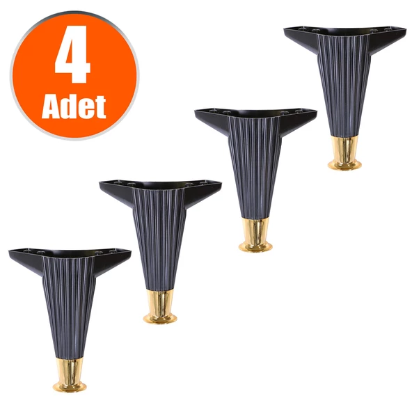 Mobilya Kanepe Masa Sehpa Ayağı Baza Ayakları Siyah 15 Cm (4 ADET)