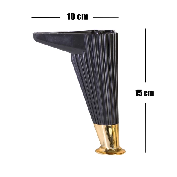 Mobilya Kanepe Masa Sehpa Ayağı Baza Ayakları Siyah 15 Cm (4 ADET) - 3