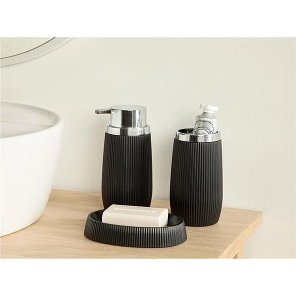 English Home Evelyn 3'lü Banyo Seti Siyah - Resim 5