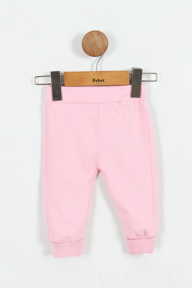 Kalp Desenli Pamuk Düğmeli Kot Kapşonlu Zıbın Uzun Kol Kız Bebek 3'lü Takım Alt Üst Kız Bebek Takım - 11