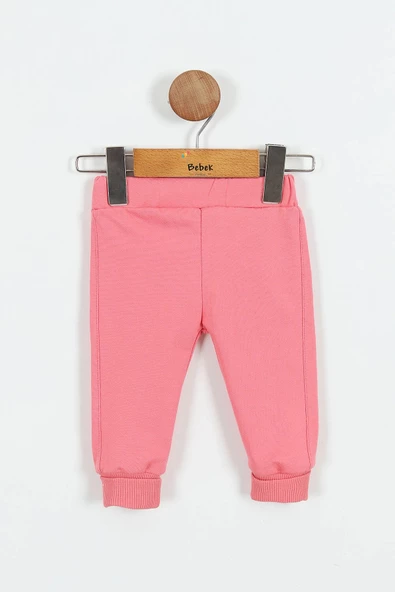 Kalp Desenli Pamuk Düğmeli Kot Kapşonlu Zıbın Uzun Kol Kız Bebek 3'lü Takım Alt Üst Kız Bebek Takım - 7