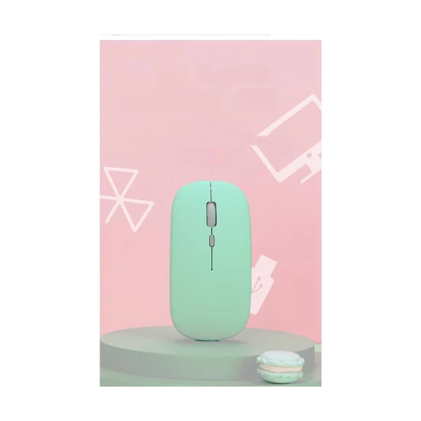 Lenovo Tab M11 TB330XU (ZADB0335TR) 11" Uyumlu Kablosuz Bluetooth Pilli Optik Mouse - Yeşil - 2