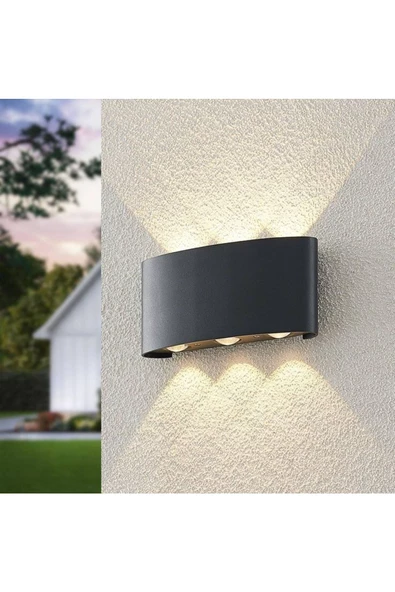 5 Adet 10 Watt Gün Işığı Ledli Işık Süzmeli Dekoratif Led Aplik Bahçe Teras Veranda Kamelya Apliği - Resim 3