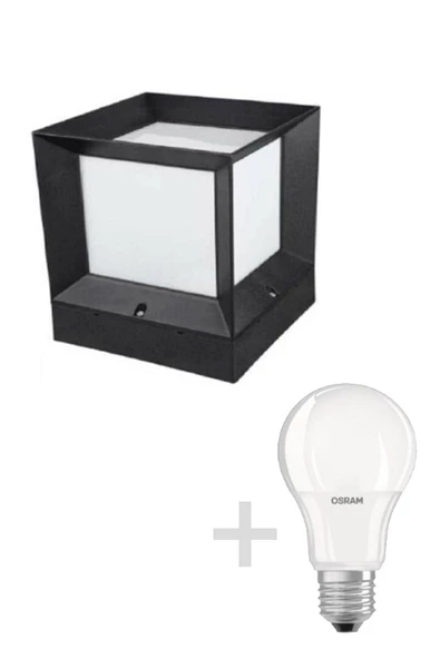 Gün Işığı Ampullü Set Üstü Kare Küp Bahçe Aydınlatma Armatürü - Resim 2