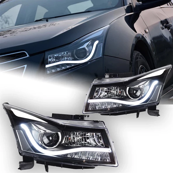 Chevrolet Cruze Kaşlı Led Far Takımı Bi-Xenon - 3