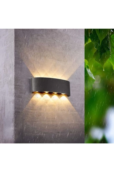 12 Watt Gün Işığı Dekoratif Işık Süzmeli Led Aplik, Modern Led Armatür, İç ve Dış Mekan Modern Aplik - 3