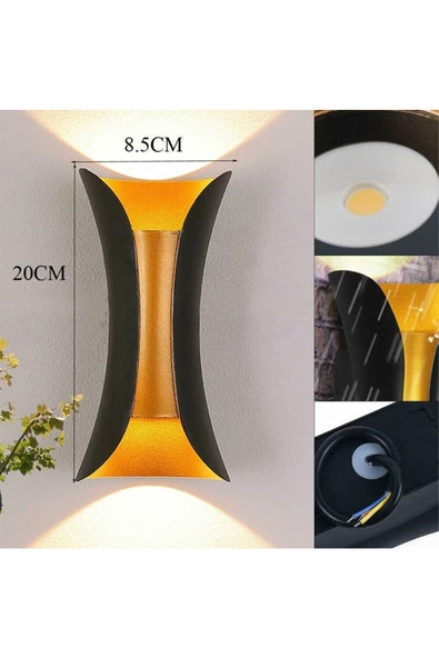 Lagos 10 Watt Abs Plastik Kasa Gün Işığı Dekoratif Led Aplik, Bahçe, Villa Dış Cephe Armatürü - 6