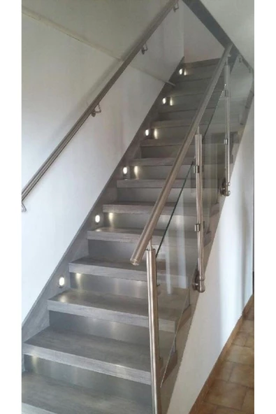 Mat Siyah Metal Kasa, 3 Watt YUVARLAK SENSÖRLÜ Gün Işığı İç Mekan Merdiven Ve Basamak Armatürü - Resim 7