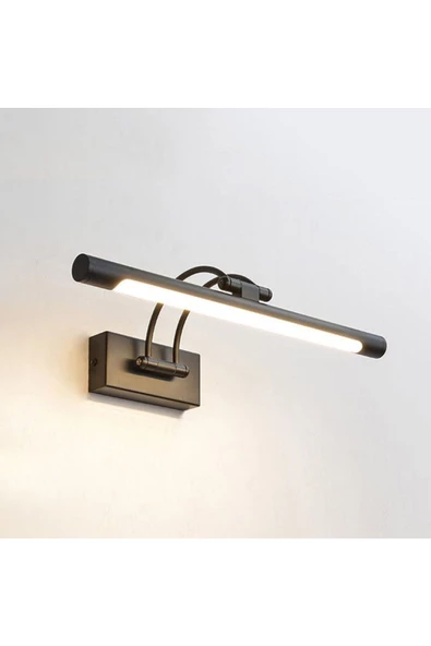 10 Watt 43 Cm Oynar Başlı Flüt Aplik, Beyaz Işık Ledli Metal Led Aplik, Yatakbaşı, Ayna,Tablo Aplik - 4