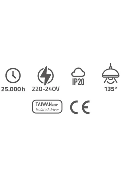 Mat Siyah Metal Kasa, 3 Watt YUVARLAK SENSÖRSÜZ Gün Işığı İç Mekan Merdiven Ve Basamak Armatürü - 5