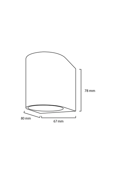 Tek Yönlü Dekoratif Iç Dış Mekan Aplik Eskitme Mavi Işık - Resim 3