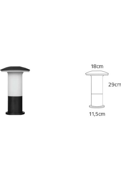 29 Cm E27 Duylu Mantar Aplik, Bahçe Duvar, Yol, Çim Aydınlatma Armatürü, Set Üstü Dekoratif Aplik - 4