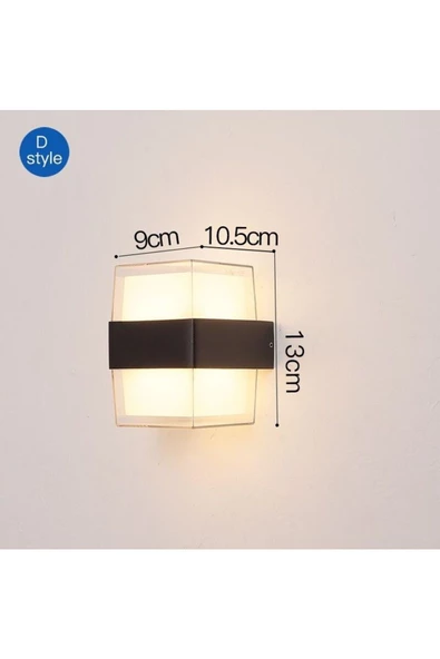 Maravi 10 Watt Gün Işığı Led Aplik, Bahçe, Balkon, Salon, Banyo, Villa Dış Cephe, Kapı Giriş Apliği - 4