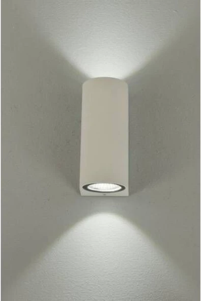 10 Adet Iç - Dış Mekan Dekoratif Çift Yönlü Modern Aplik - Oval Beyaz - 2
