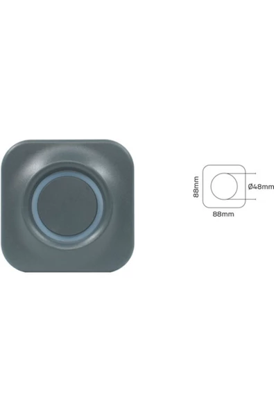 5 Watt Gün Işığı, ANTRASİT Kasa, Sensörsüz Merdiven, Basamak, Koridor, Antre Armatürü, Led Armatür - 2