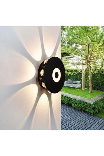 7 Watt Gün Işığı Ledli Yaprak Işık Desenli Dekoratif İç ve Dış Mekan Aplik, Modern Tasarım Armatür - 2