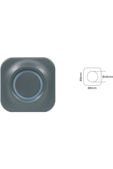 5 Watt Amber Işık Antrasit Kasa, Sensörsüz Merdiven, Basamak, Koridor, Antre Armatürü, Led Armatür - Resim 2