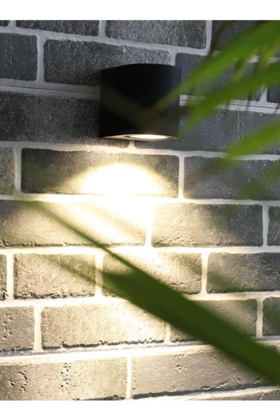 10 Adet Tek Yönlü Iç - Dış Mekan Dekoratif Siyah Aplik - Ip65 - 3