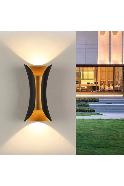 3000K Gün Işığı Ledli, 10 Watt Modern Tasarım Aplik, Bahçe, Balkon, Teras, Salon Apliği, Led Aplik - Resim 3