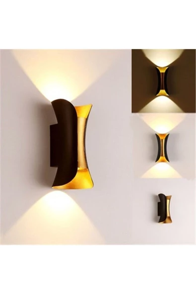 3000K Gün Işığı Ledli, 10 Watt Modern Tasarım Aplik, Bahçe, Balkon, Teras, Salon Apliği, Led Aplik - Resim 7