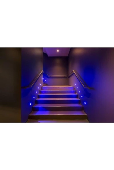 3 Watt Radar Sensörlü, Siyah Kasa, Mavi Işık Merdiven, Koridor, Basamak, Hol Armatürü - Led Armatür - 6