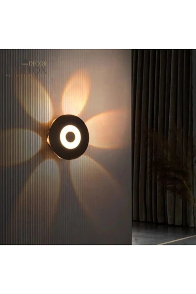 7 Watt Gün Işığı Ledli Yaprak Işık Desenli Dekoratif İç ve Dış Mekan Aplik, Modern Tasarım Armatür - 5