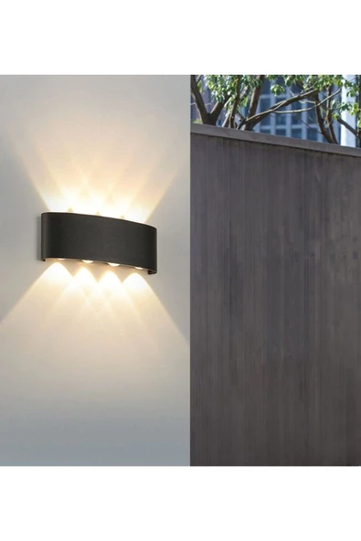 12 Watt Gün Işığı Dekoratif Işık Süzmeli Led Aplik, Modern Led Armatür, İç ve Dış Mekan Modern Aplik - 5
