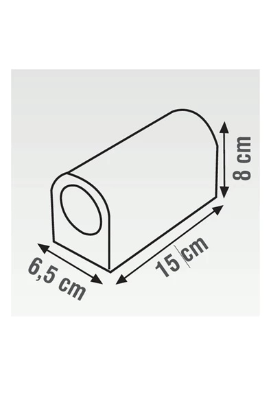 10 Adet Iç - Dış Mekan Dekoratif Çift Yönlü Modern Aplik - Oval Beyaz - 6