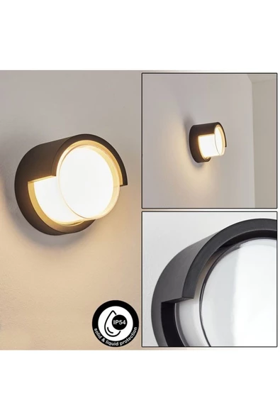 6 Watt Gün Işığı Ledli Dış Mekan, Bahçe, Teras, Balkon, Kamelya, Veranda Apliği, Bahçe Duvar Armatür
