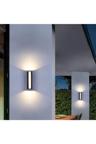 12 Watt Gün Işığı Plastik Kasa Led Aplik Bahçe Teras Kafe Bar Yazlık Bungalov Apliği Armatür - 5