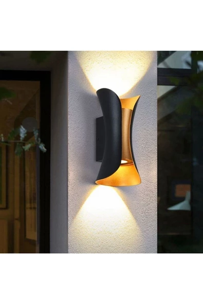 3000K Gün Işığı Ledli, 10 Watt Modern Tasarım Aplik, Bahçe, Balkon, Teras, Salon Apliği, Led Aplik - Resim 4