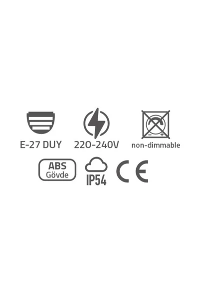 41 Cm E27 Duylu, 10 W. Beyaz Işık Ampul Dahil, Bahçe Duvar, Yürüyüş Yolu Armatürü, Set Üstü Aplik - Resim 6